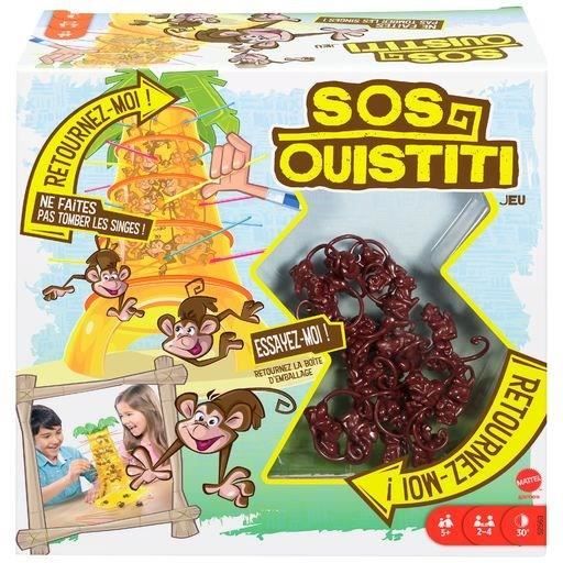 Mattel Games - SOS Ouistiti - Sällskapsspel för Familjer - 5 år och uppåt 52563