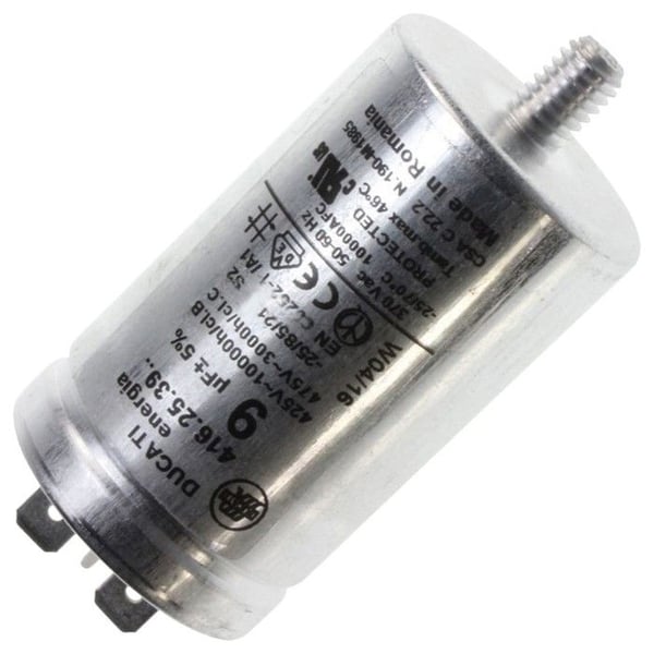 Kondensator 9UF original Diskmaskin C00279463, 00416450 SIEMENS, BOSCH, NEFF, GAGGENAU, CONSTRUCTA, INDESIT, ARISTON HOTPOINT,