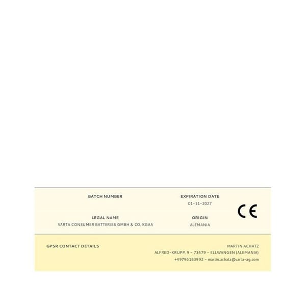 Micro Pile Bouton VARTA Silver SR65 – 1,55V – 6,8x1,65mm – Lång Livslängd - 38696