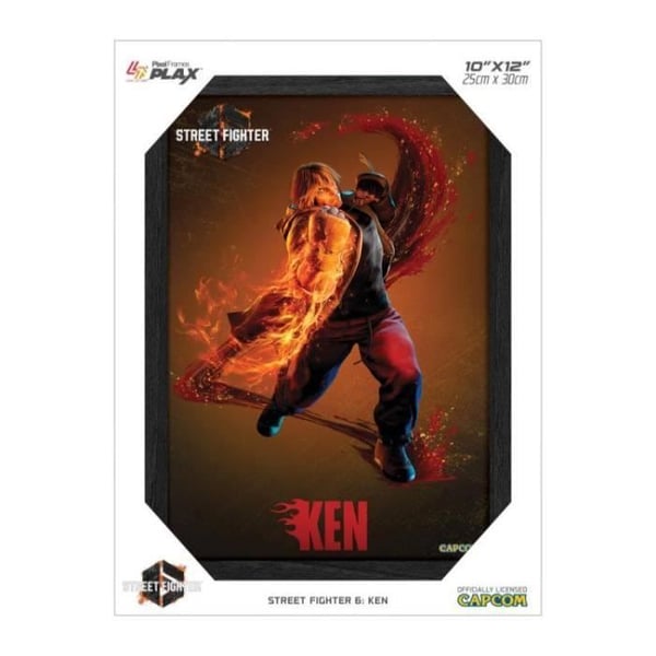 Cadre Pixel Frames - ENDAST FÖR SPEL - Street Fighter 6 - Ken - 30cm x 23cm - Lentikulär