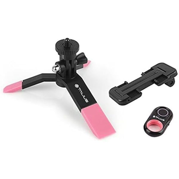 Kit Mini Stativ - TALIUS - tal-tri01-pin - Selfieknapp - Smartphone-adapter - Rosa