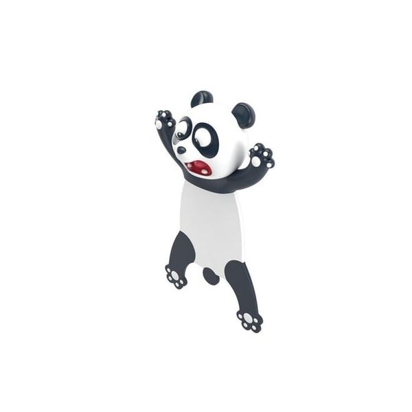 Humoristiskt och roligt djur 3D krossad panda bokmärke