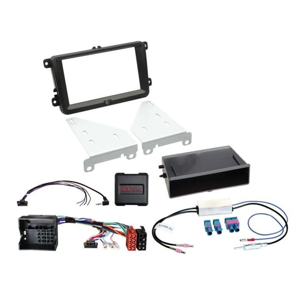 Kit 2 DIN - Seat/Skoda/VW - Autoradio - Svart - Universell - Lommebok