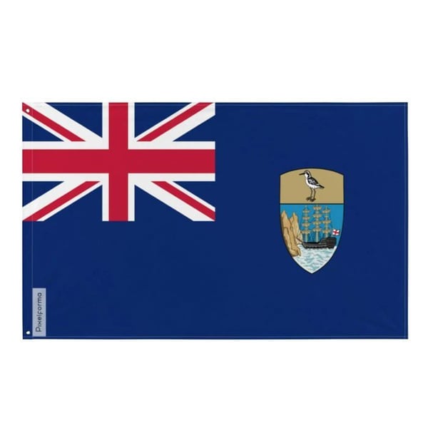 Sankt Helena, Ascension och Tristan da Cunha - 120 x 180 cm - Polyester - Järnöglor - Hållbar
