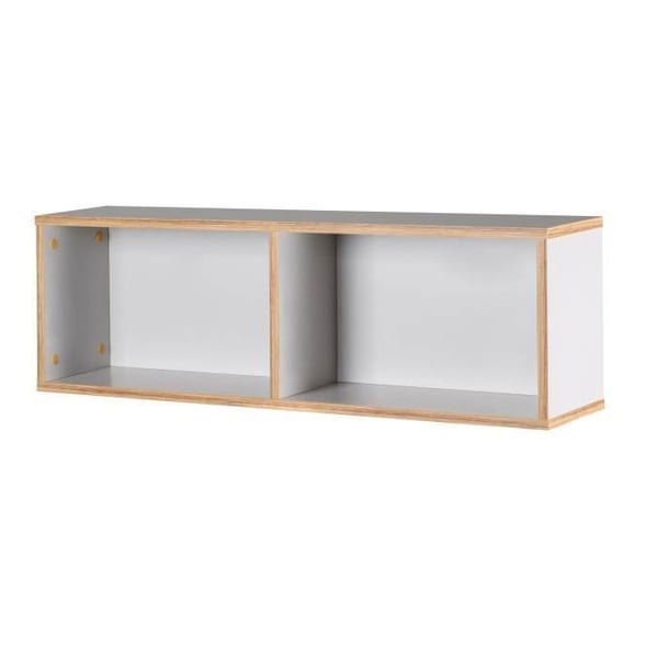 Vägghylla Barn Caro - ROBA - 90 cm - Ljusgrå - Guldek