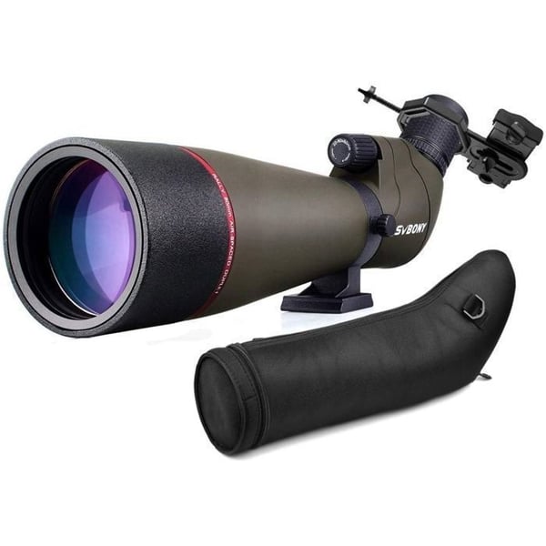 Svbony SV13 20-60X80 Teleskop med Telefonadapter, HD Porro Prisma FMC Optik Vattentät Monokulär Teleskop för Sportskytte