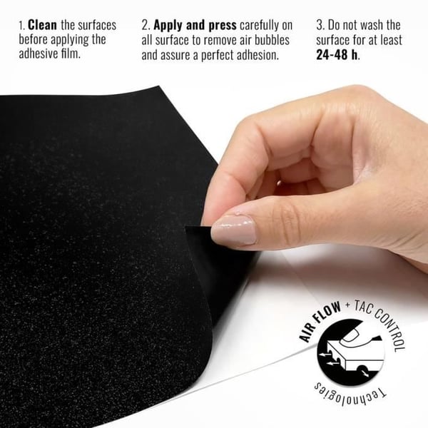 Självhäftande omslagsfilm - Noname - Black Diamond - 120 x 152 cm - Motståndskraftig - Repsäker