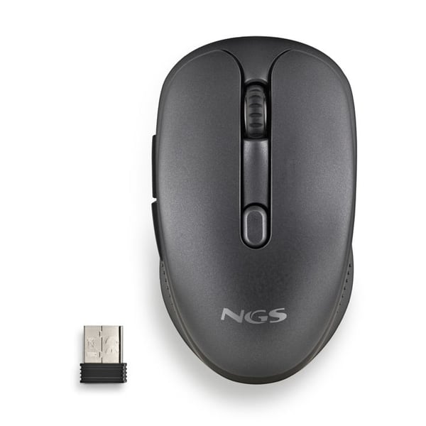 Trådlös Mus - NGS - EVO RUST BLACK - Uppladdningsbar - 2,4GHz - Tyst