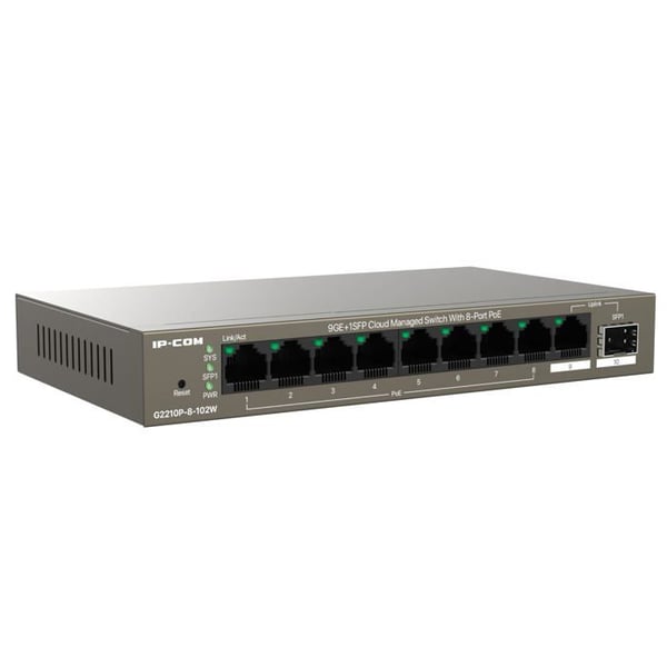 Kopplare RJ45 - IP-Com Networks - G2210P-8-102W - 8 portar - Metall - Flerfärgad