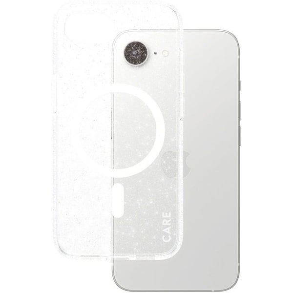 PanzerGlass CARE-skydd Apple iPhone 16e MagSafe Star Lit glitter/vit
