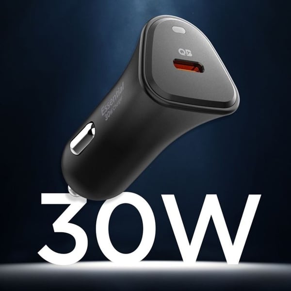 Cigaretlighter oplader - SPIGEN - Essential EV301 - USB-C PD 3.0 - 30 W - Sort