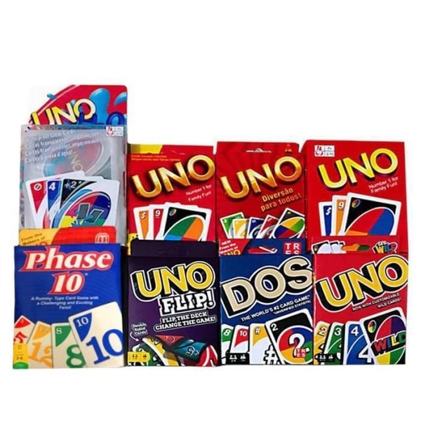 Brætspil - YESCUSTOM - UNO Solitaire DOS - Multiplayer - Fest - Børn 7 år og op
