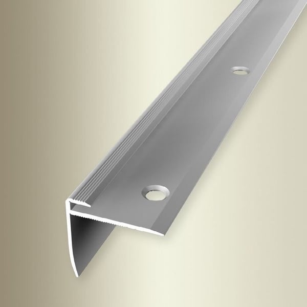 PROVISTON Profil nedre mark 27 mm L 2500 mm Anodiserad aluminium Spårad Tråkig