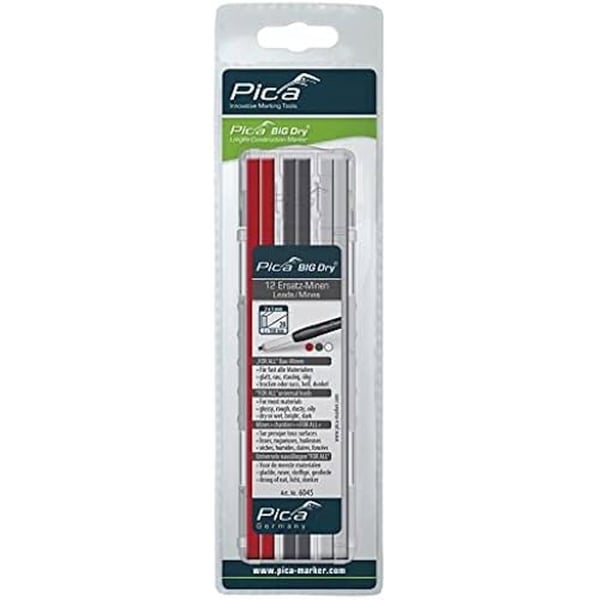 Kit med kulor - Pica - BIG DRY - Röd - Grafit - Vit