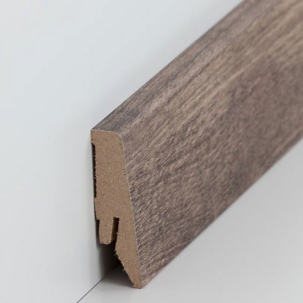 PROVISTON Sockel No. 214 MDF 18 x 58 x 2400 mm ek för limning, klippning, skruvning & spikning MDF-kärna belagd 12,5 meter | 5 stycken