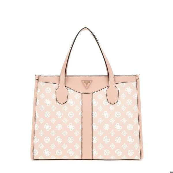 GUESS Axelväska gammal rosa beige för kvinnor - Silvana Tvåfacks Tote Sand Logo 291155
