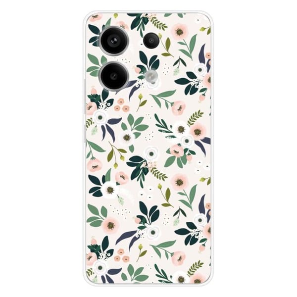 Silikonfodral med tryck kompatibelt med Xiaomi Redmi Note 13 Pro 5G Blommor