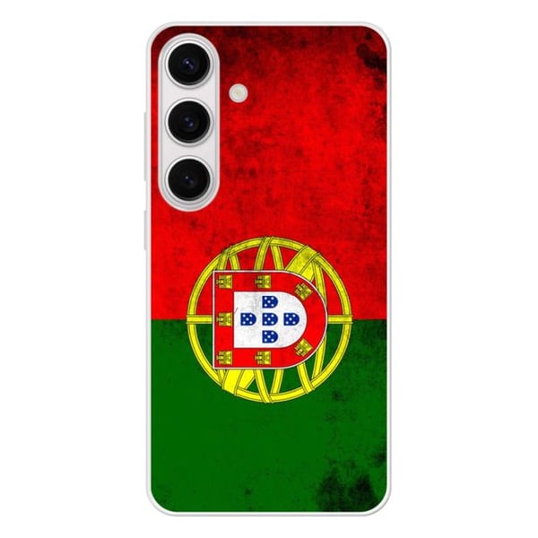 Siliconeförstärkt tryckt fodral kompatibelt med Samsung Galaxy S24 Flagga Portugal