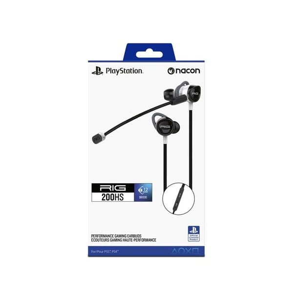 Gaminghörlurar - NACON - RIG 200HS - In-ear - Avtagbar mikrofon - Kompatibel med PS5
