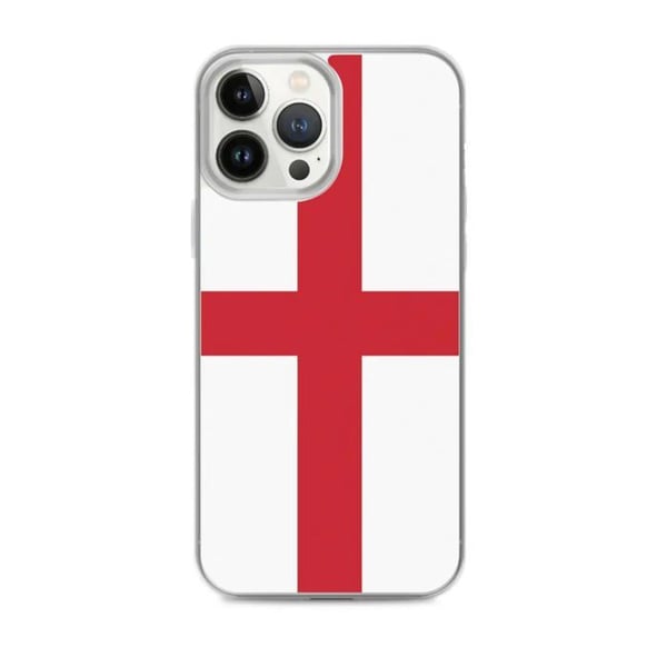Mobilskal – Englands flagga – Kompatibel med iPhone 13 Pro Max – Mjukt skal – Slitstarkt och stötbeständigt – Pixelforma