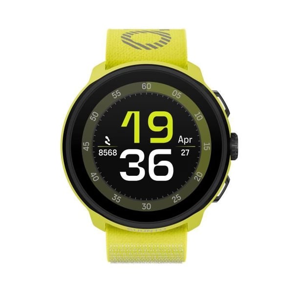 Sportig GPS-klocka - SUUNTO RUN LIME - Amoled - Höjdmätare - Textilarmband