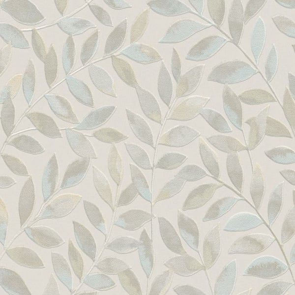 Vinyltapet med bladvittryck Ameroso Blå/Naturlig Erismann Opus 10462-02