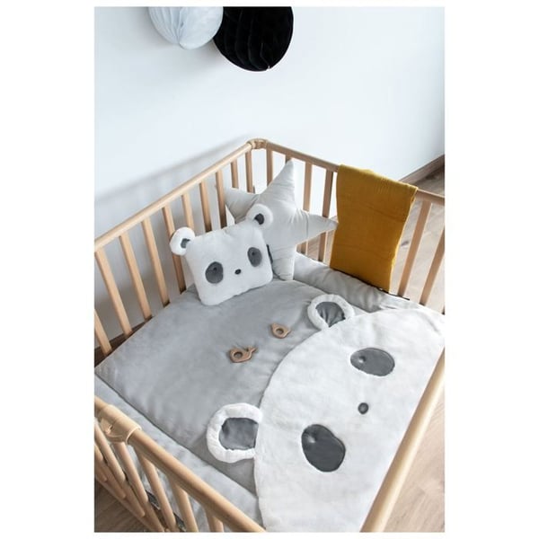 Legemåtte - DOUDOU ET COMPAGNIE - Tapidou Panda - Grå - Unisex - 1 m²