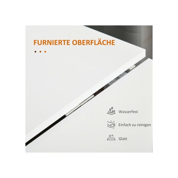 Spisebord - MUVOE - Mobil - Hvid - Foldbar - Hjul