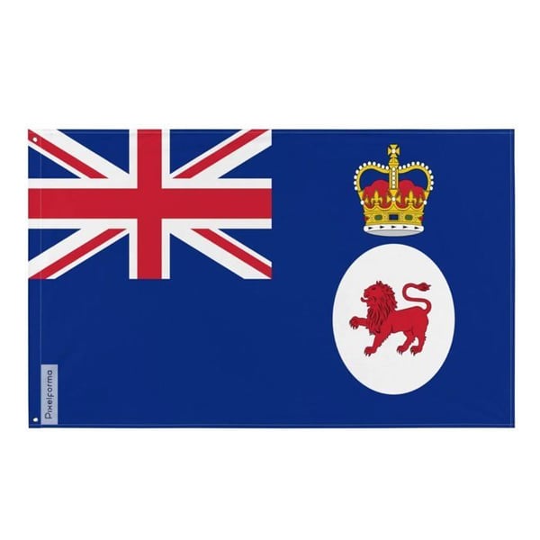 Tasmaniens guverns flagga röd lejon – 128 x 192 cm – Polyester – Järnögon – Vattentålig