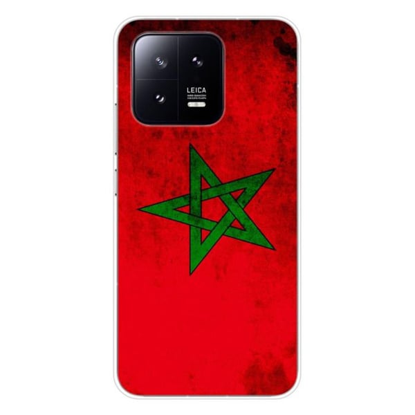 Silicone-fodral - Kompatibel med Xiaomi 13 - design med marockansk flagga