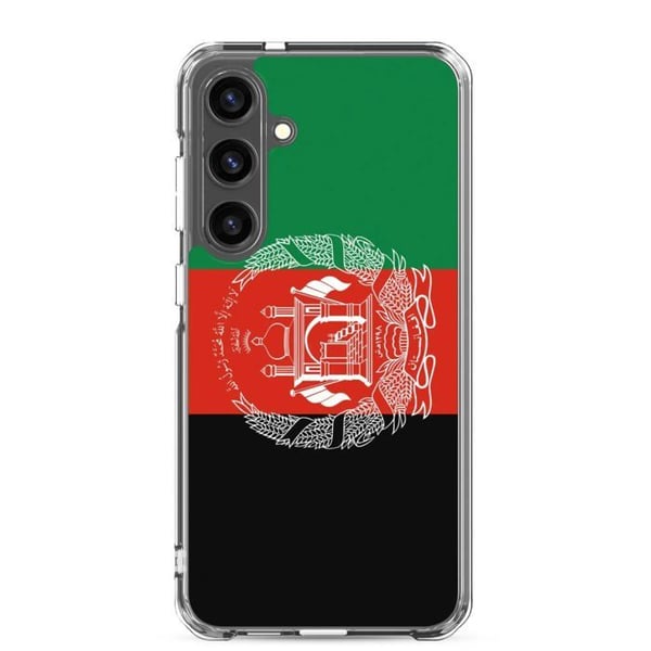 Mobilskal – Afghanistans flagga – Kompatibel med Samsung Galaxy S24 Ultra – Mjuk fodral – Slitstark och stötresistent – Pixelforma