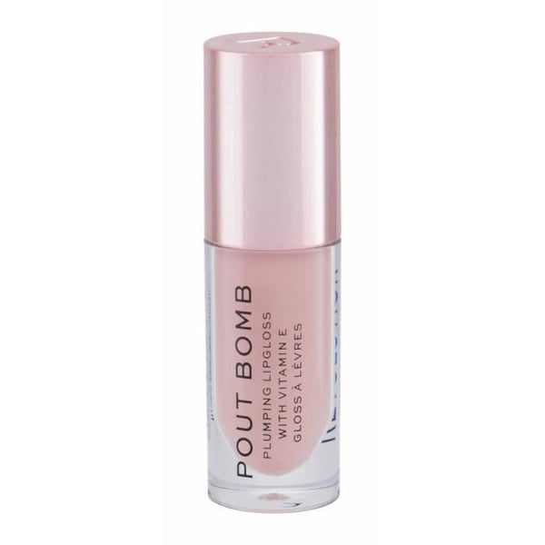 Gloss för läppar - Makeup Revolution London - Pout Bomb - 4.6 Ml - Beige - Stort Volym