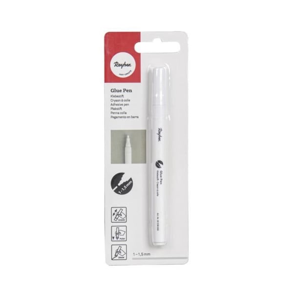 Limpenna - RAYHER - Rund spets 1-1,5mm - Blister 1 styck - Blandad - Precision i limning
