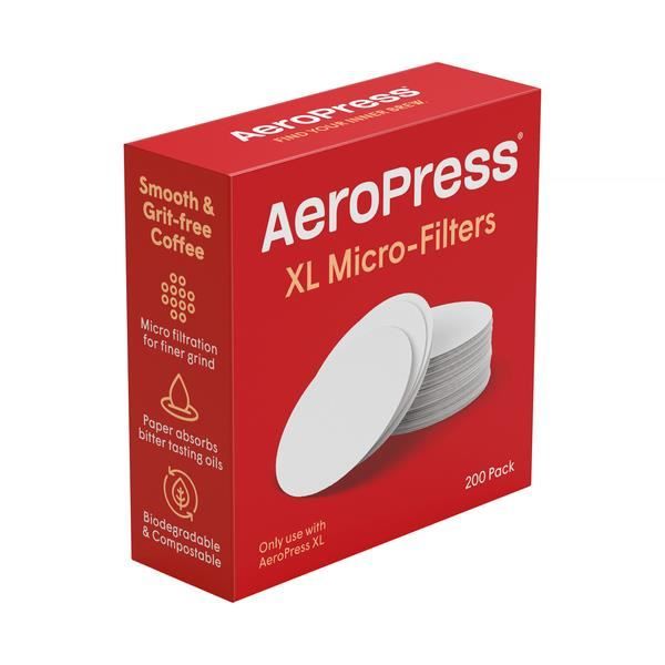 Pappersfilter - AeroPress XL - 200 stycken - Vit - För vuxna