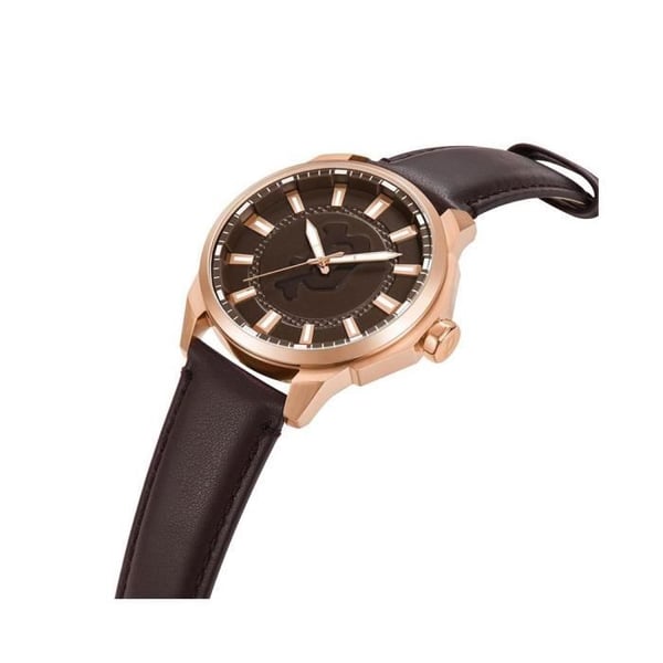 Klocka - POLICE - PEWJA2204307 - Stålboett - Läderarmband - Vattentålig 5 ATM