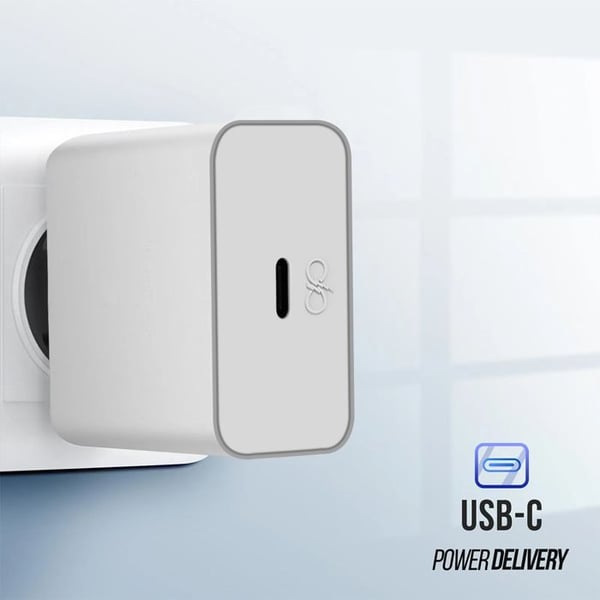 USB-C väggladdare - FORCE POWER - Force Power - 45W - PD/PPS/QC4.0 - Kompakt återvunnen plast