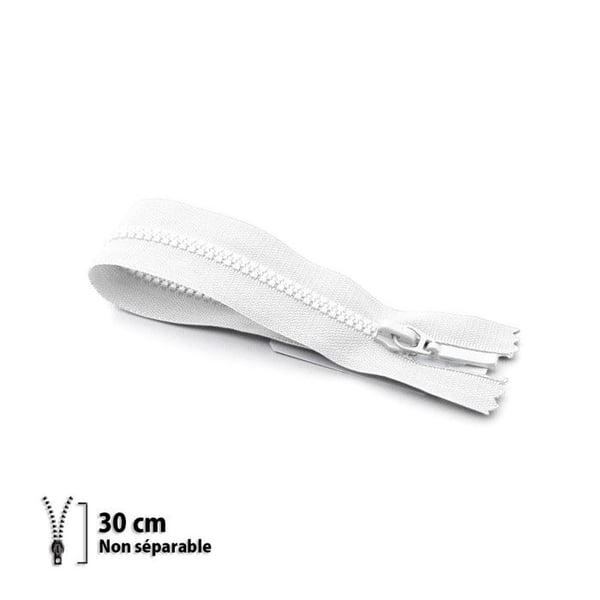 Dragkedja - ECLAIR PRYM - Z48 - 30 cm - Ickeslutbar - Vit