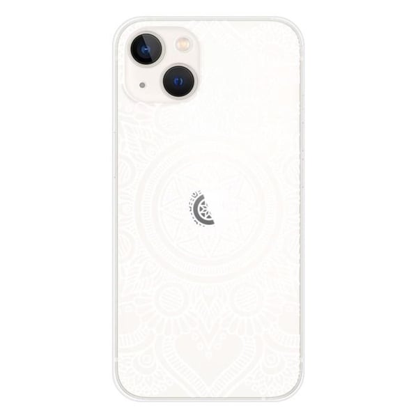 Silikonskal - Kompatibel med Apple iPhone 13 - mandala design i vitt
