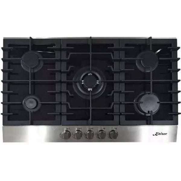 Gasköksplatta - Kaiser - KCG 9386 - 90 cm - Svart glas - Turbo WOK-brännare