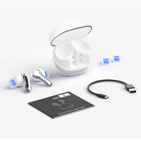Trådlösa hörlurar - SoundPEATS - Klar - Bluetooth 5.3 - 40H Batteritid - IPX4 Vattentät