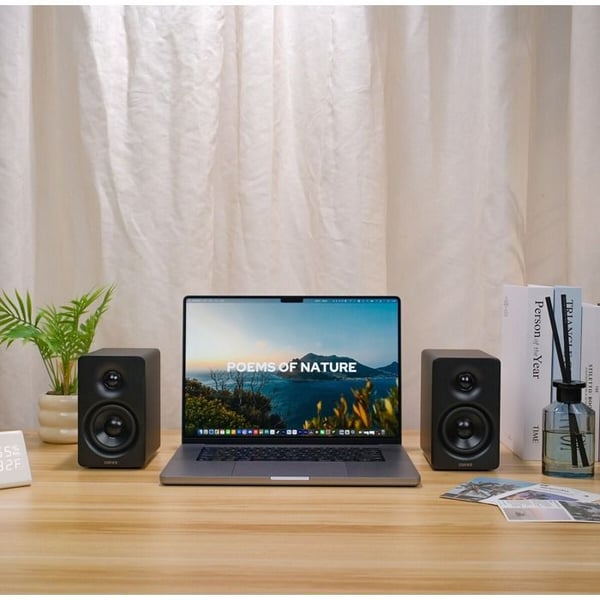 PC-högtalare - Edifier M60 - Kompakta Bluetooth-bordshögtalare - High-Res Audio - 66W RMS - Svart