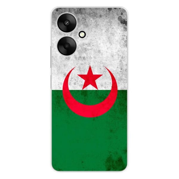 Tryckt silikonfodral som är kompatibelt med Xiaomi Redmi 13C 5G Algeriets flagga