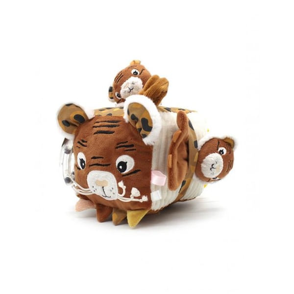Aktivitetskub - Les Déglingos - Spéculos le tigern - 14x14x14 cm - Bomull - Mixad
