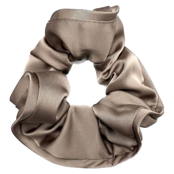 Chouchou - AVIZAR - Klassisk - Enfärgad Siden - Kaki - Elegant Håraccessoar