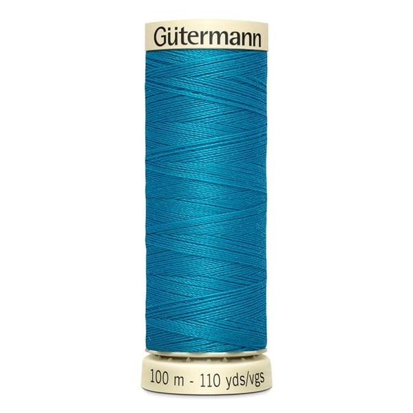 Förpackning med 5 spolar 100m Tråd 100% polyester Gutermann Ref 788988 - Att 761 - cerulean blå