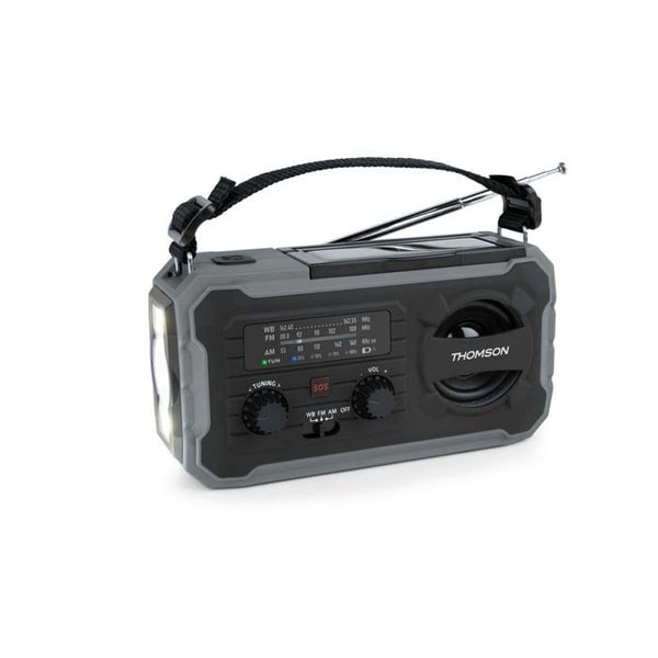 Nödsolaradio - THOMSON - RT280 - FM/AM - Ficklampa - USB-C-laddning