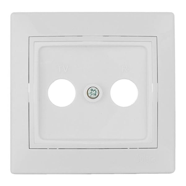 Universell TV/Radio-fack - SOLERA - Europa-serien - Vit - 83x81 mm - Lätt installation