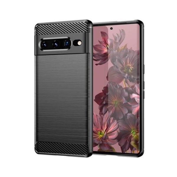 Siliconefodral - Google Pixel 7 Pro - Insatser i kolfiber - Stötskydd - Modern stil