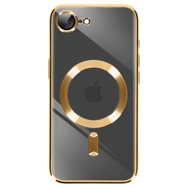 iPhone 17e-fodral med kromad kant, MagSafe-kompatibel, guld