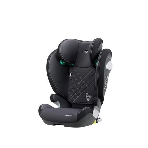 AVOVA Sora-Fix - bilbarnstol - grupp 2 och 3 - isofix - Grå och svart